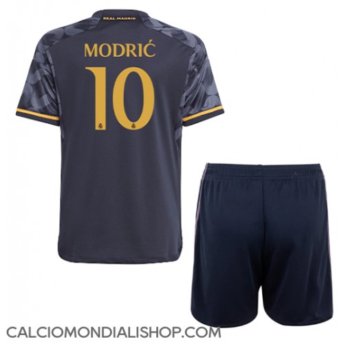 Maglie da calcio Real Madrid Luka Modric #10 Seconda Maglia Bambino 2023-24 Manica Corta (+ Pantaloni corti)